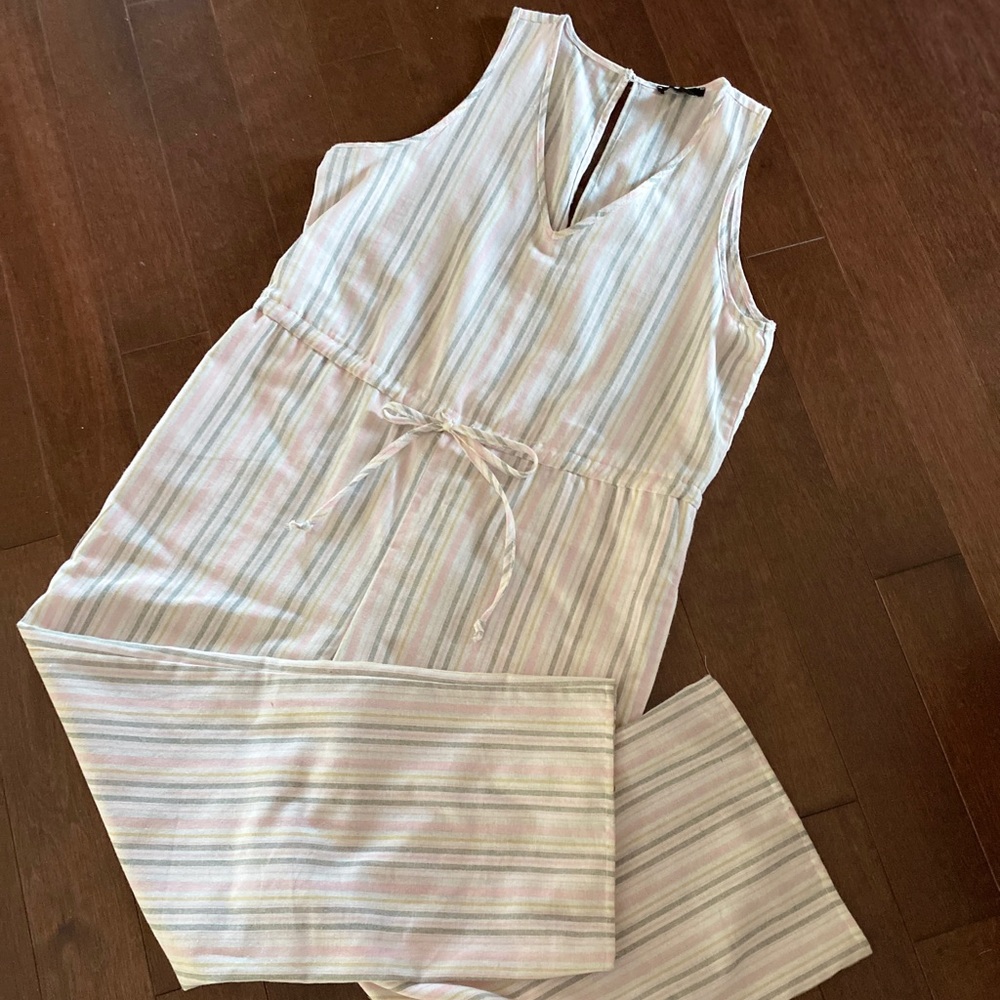 ✨ DREW | Striped Linen Jumpsuit NWOT - Picture 3 of 12